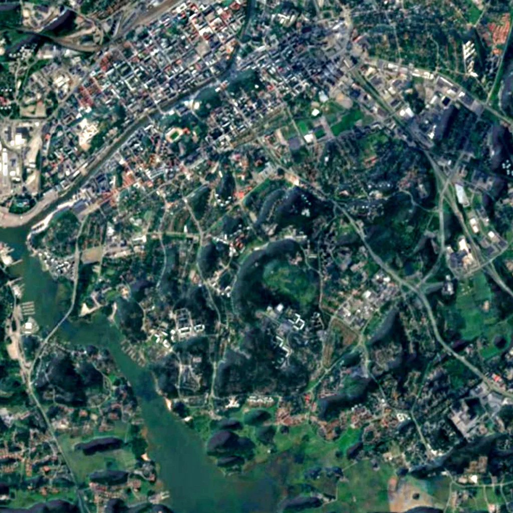 The ground above Luolavuori Cave (Sentinel-2)