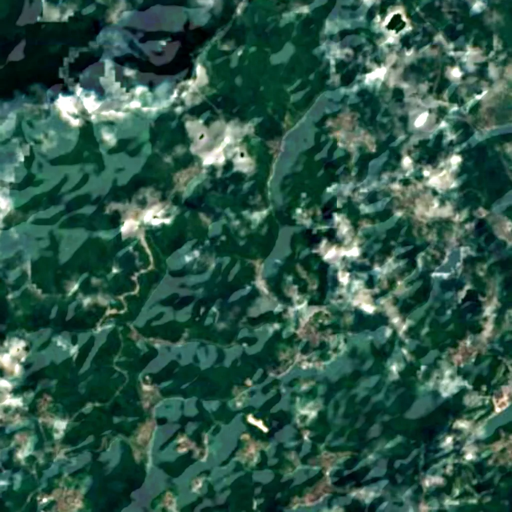 The ground above Maki-do Cave (Sentinel-2)