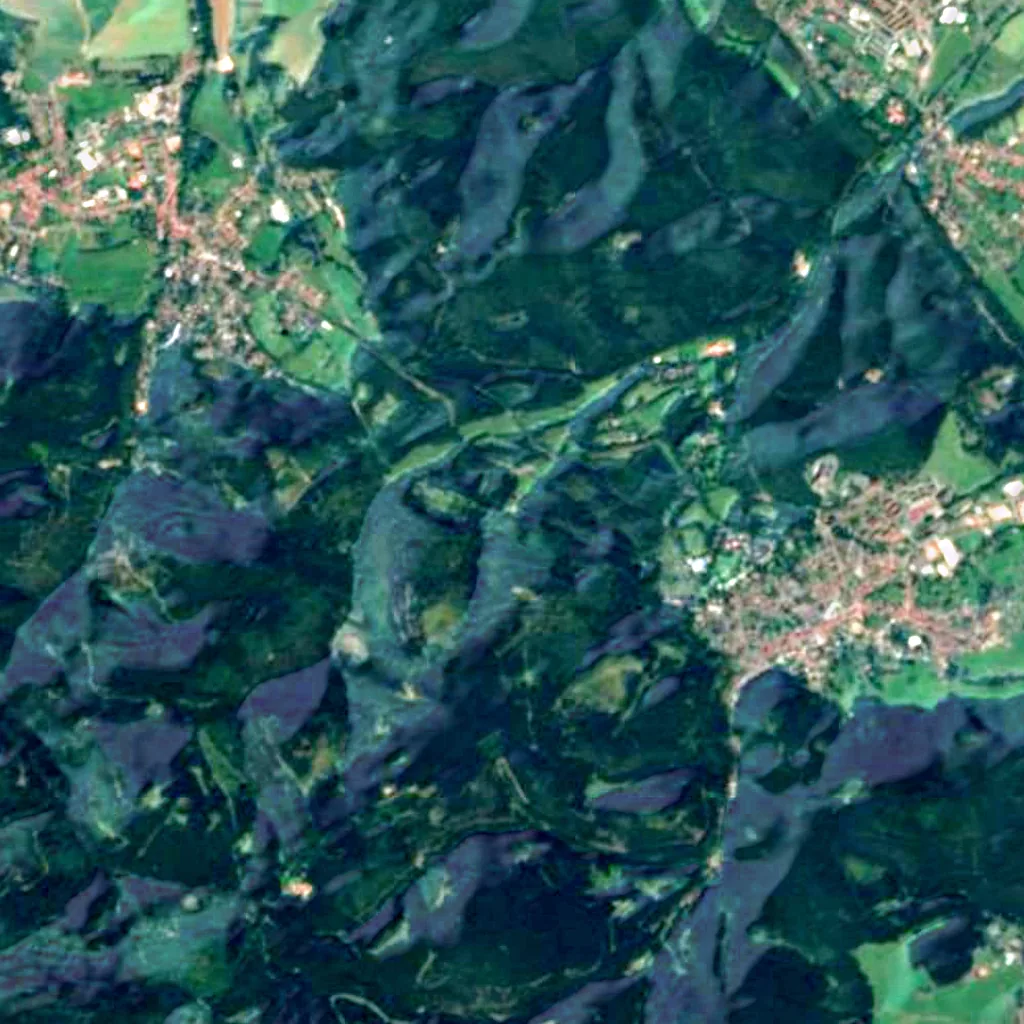 The ground above Marienglashöhle cave (Sentinel-2)