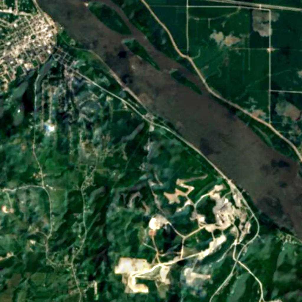 The ground above Mark Twain Cave (Sentinel-2)