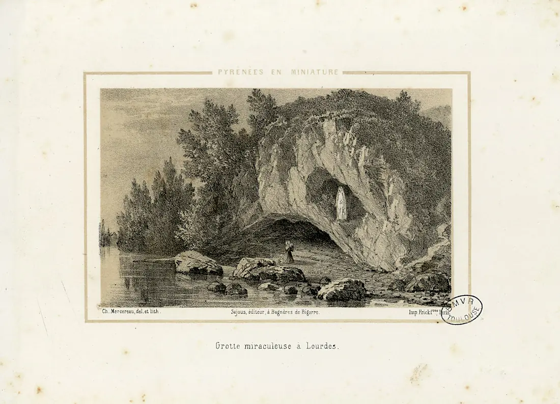 Grotte miraculeuse à Lourdes - Fonds Ancely - B315556101 A MERCEREAU 2 022