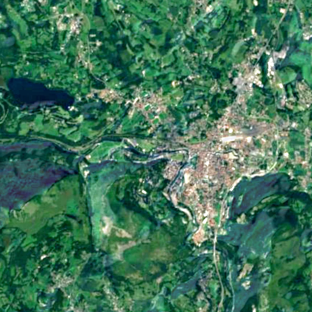 The ground above Massabielle Grotto (Sentinel-2)