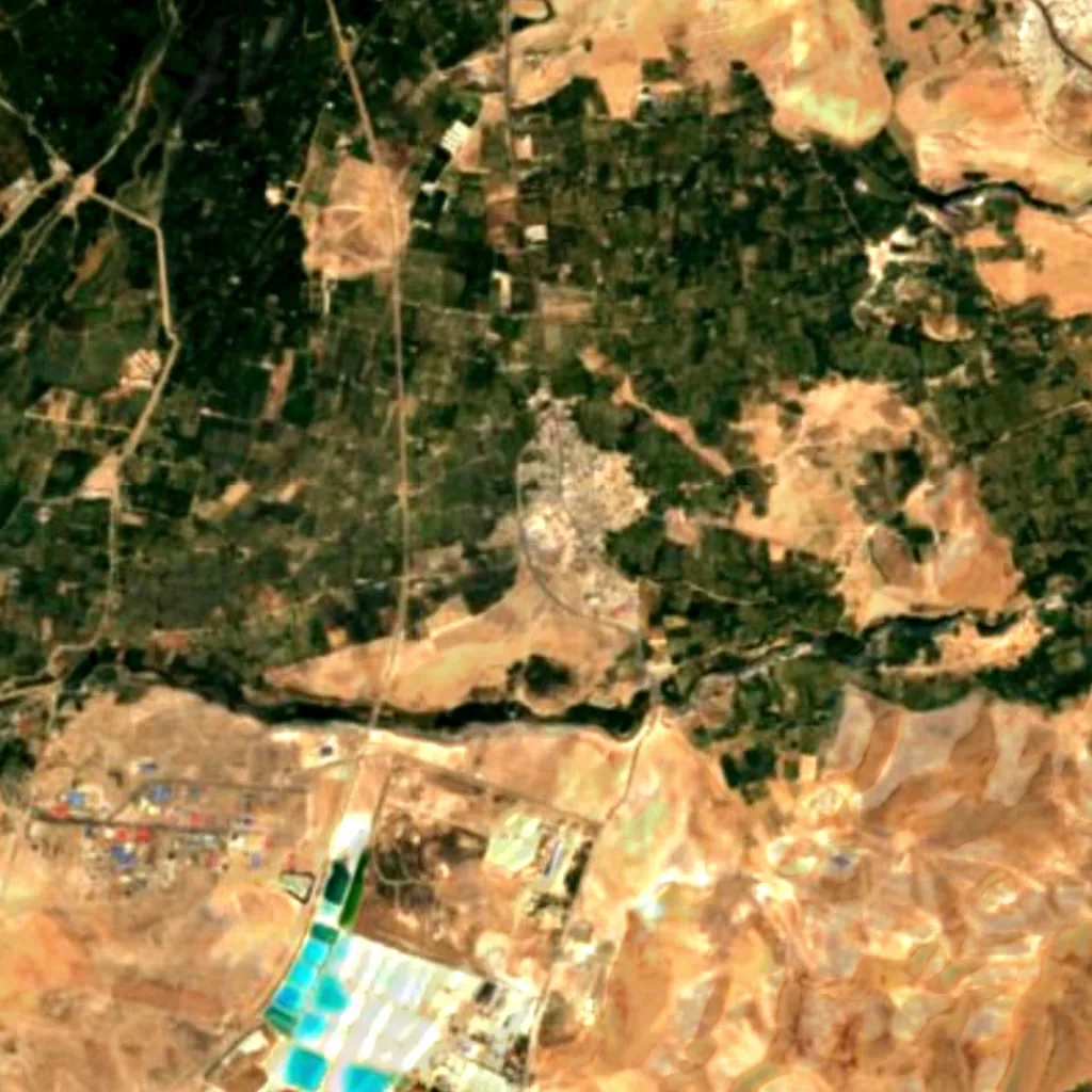 The ground above Mehr Temple (Sentinel-2)