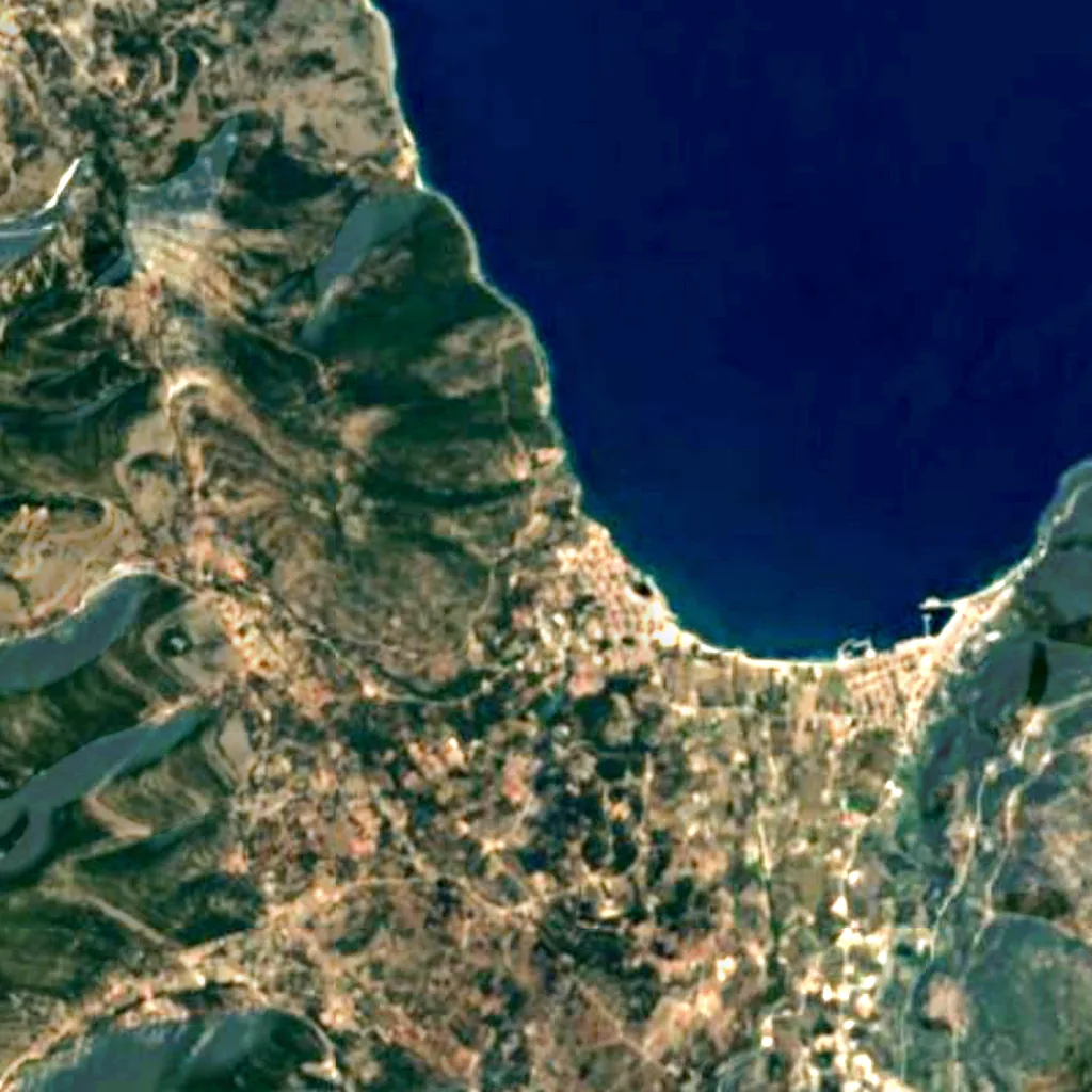 The ground above Melissani Cave (Sentinel-2)