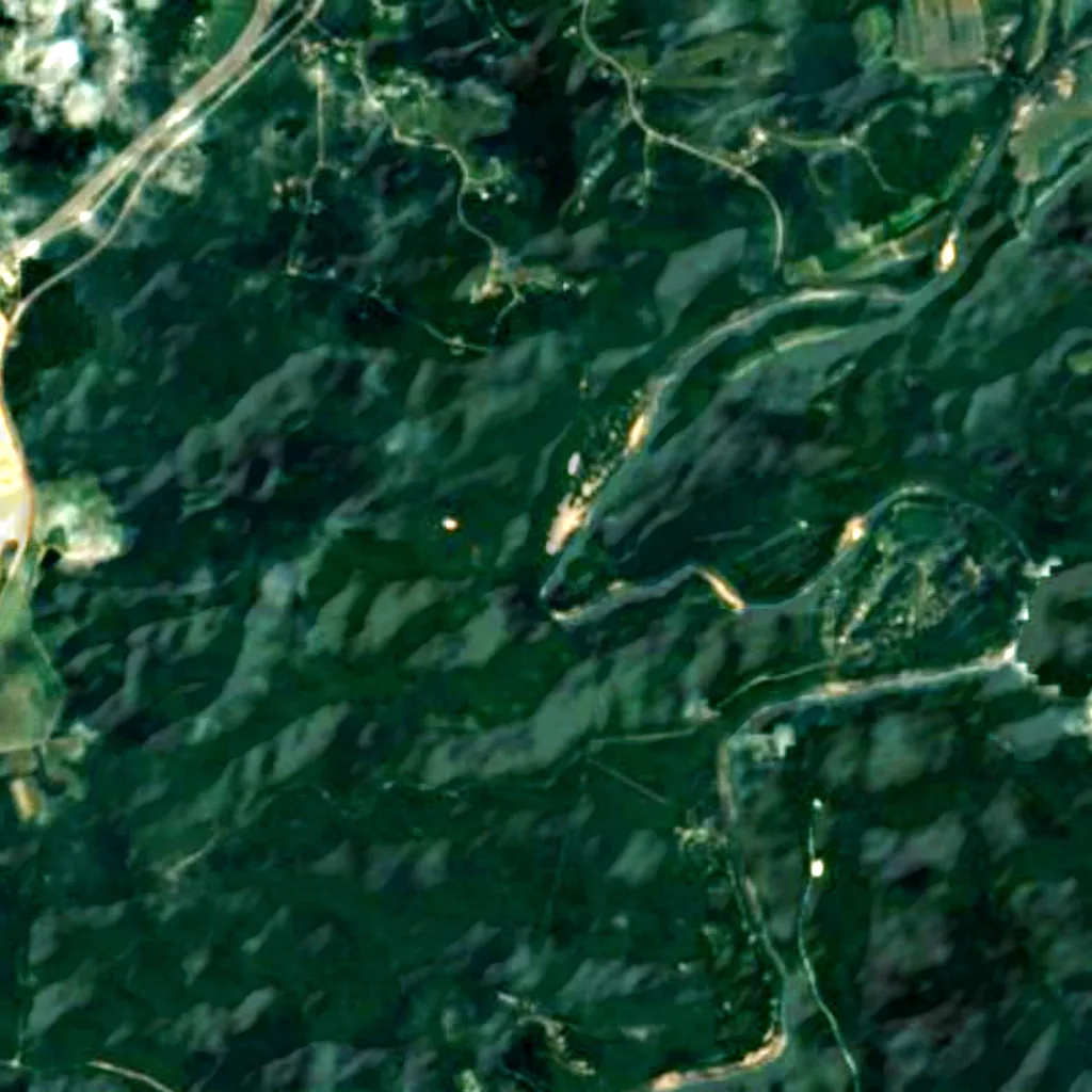 The ground above Meramec Caverns (Sentinel-2)