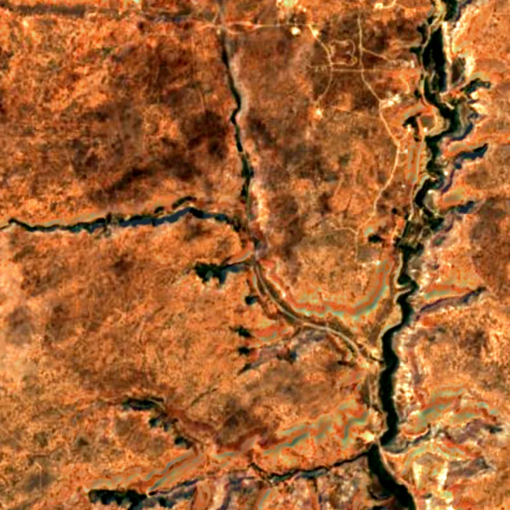The ground above Moqui Cave (Sentinel-2)