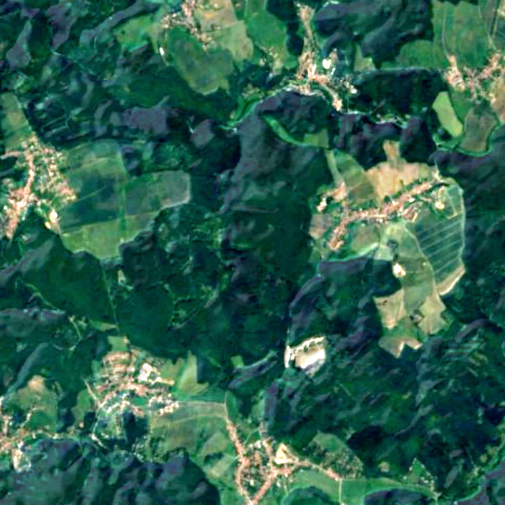 The ground above Moravian Karst (Sentinel-2)