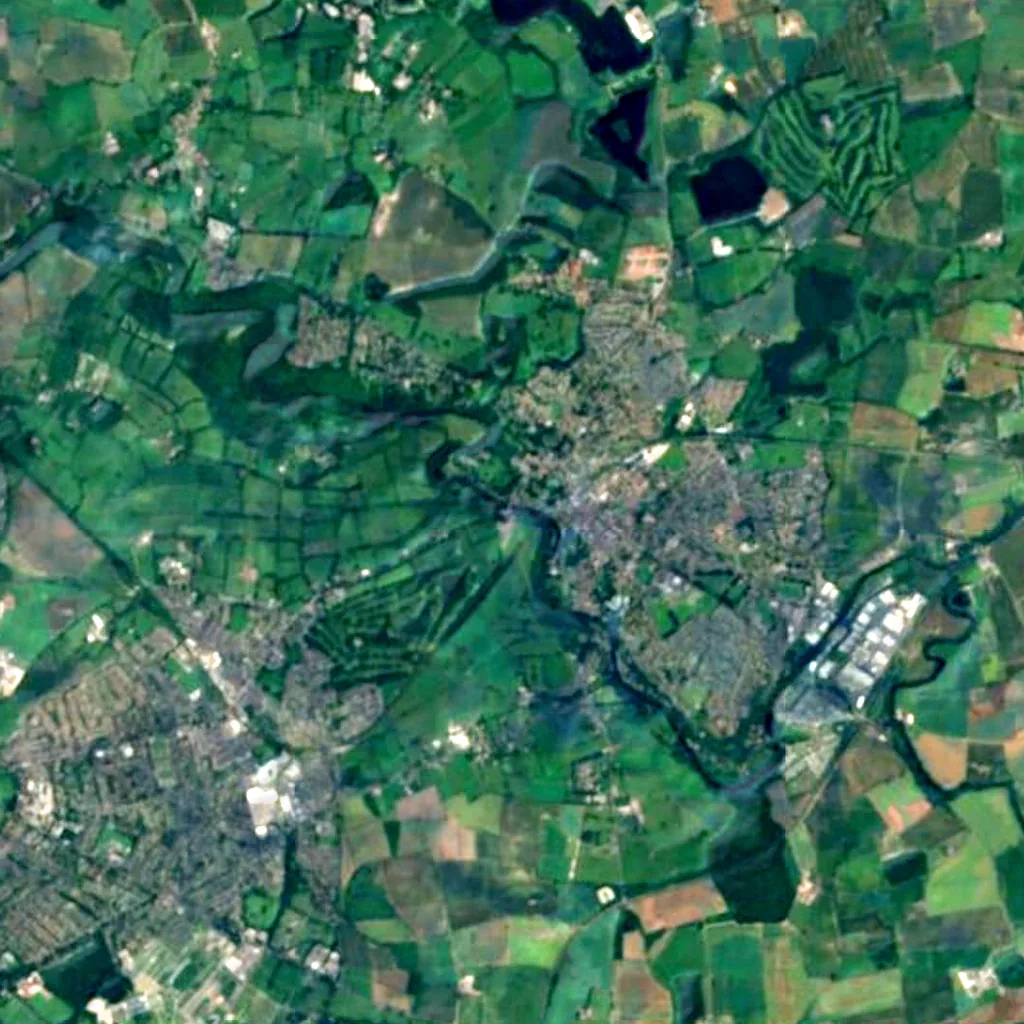 The ground above Mother Shipton's Cave (Sentinel-2)