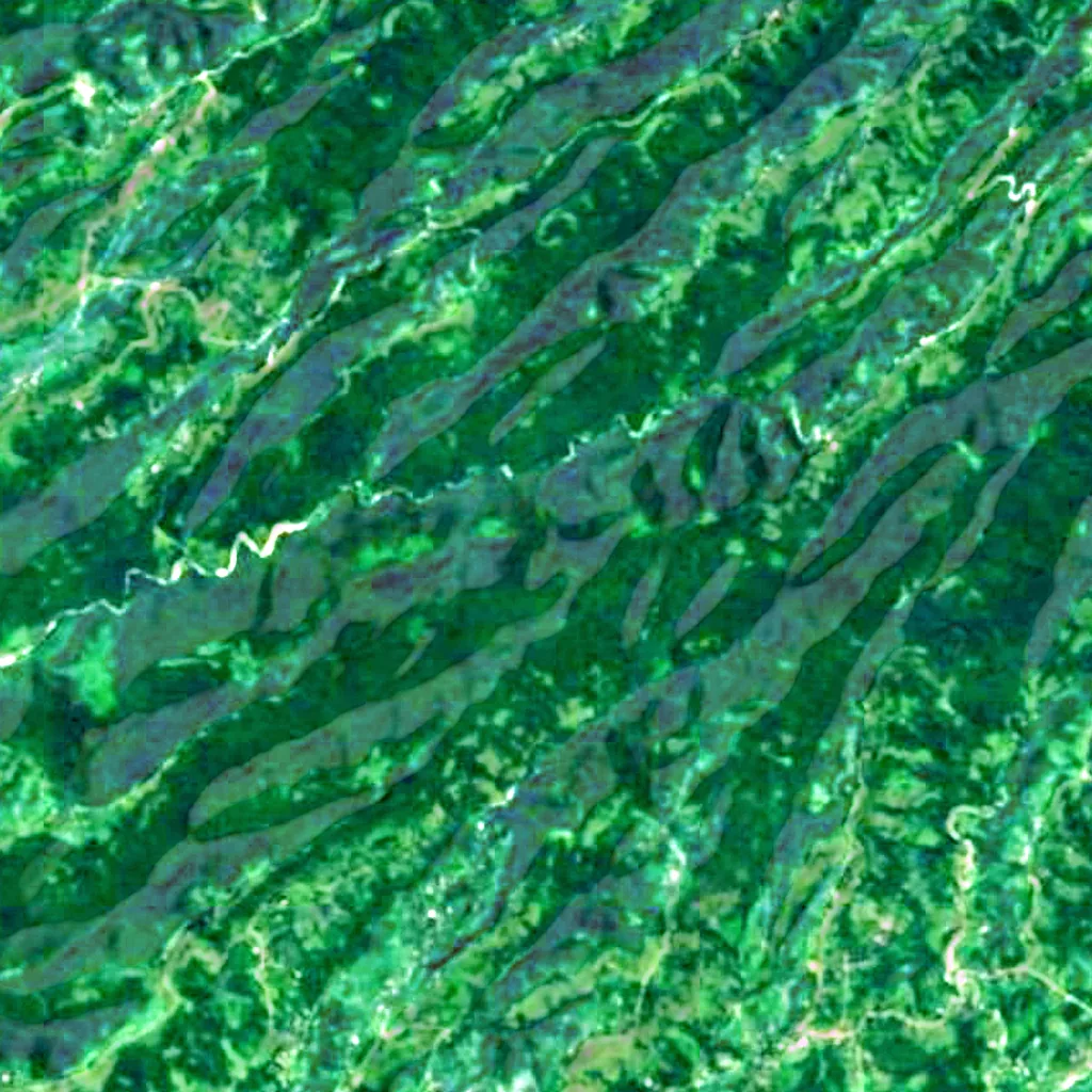 The ground above Nazodelavo Cave Natural Monument (Sentinel-2)