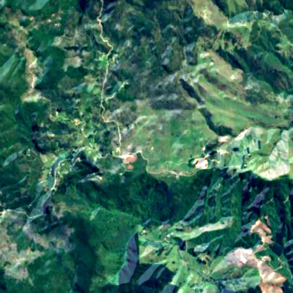 The ground above Ngarua Caves (Sentinel-2)
