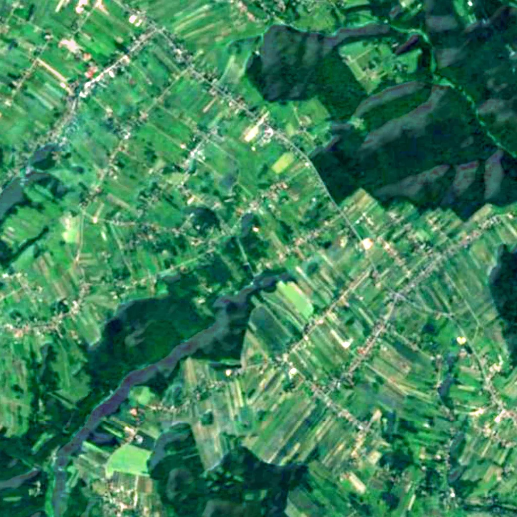 The ground above Nietoperzowa Cave (Sentinel-2)
