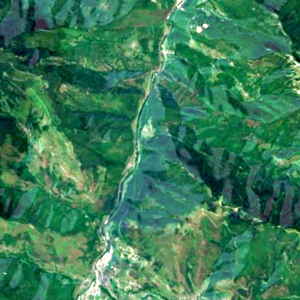 The ground above Noisetier Cave (Sentinel-2)