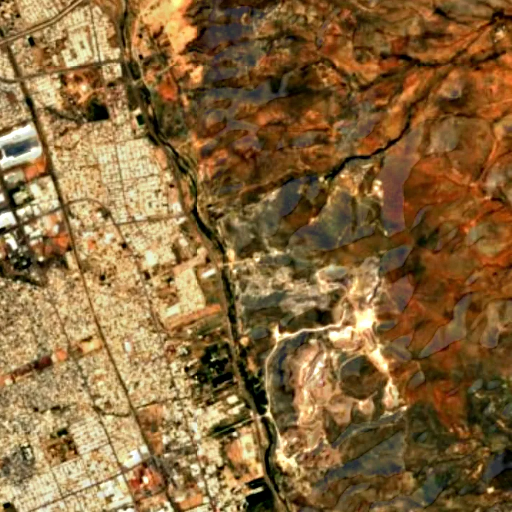 The ground above Nombre de Dios Grottoes (Sentinel-2)