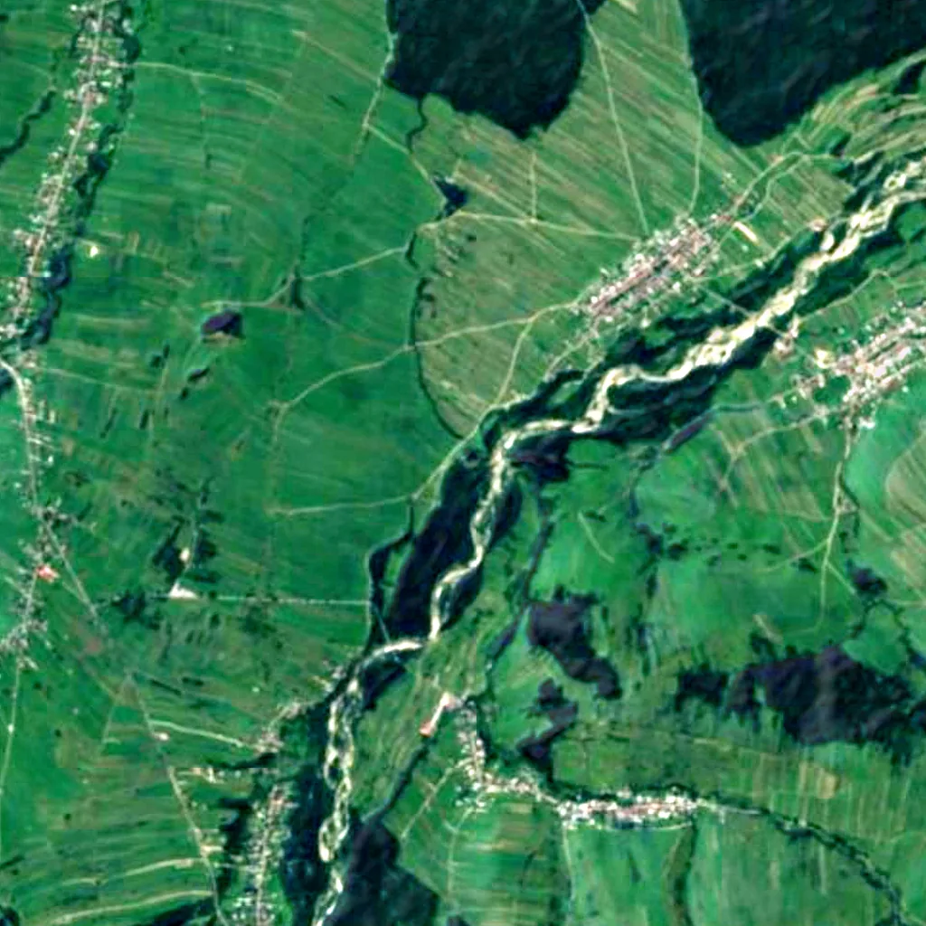 The ground above Obłazowa Cave (Sentinel-2)