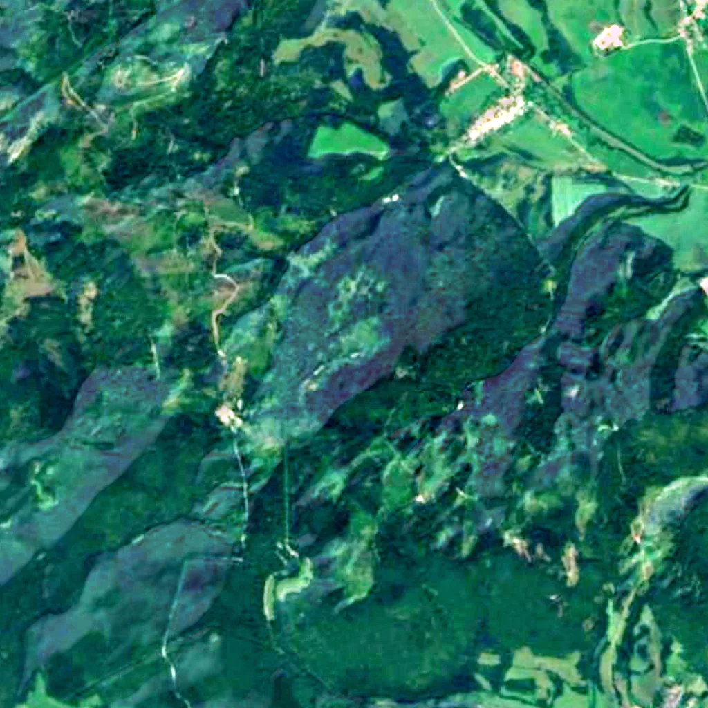 The ground above Ochtinská Aragonite Cave (Sentinel-2)