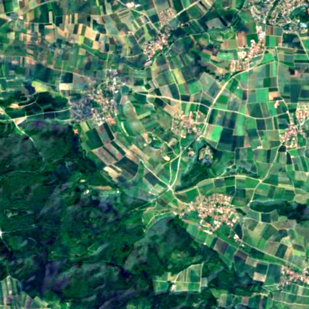 The ground above Ofnethöhlen (Sentinel-2)