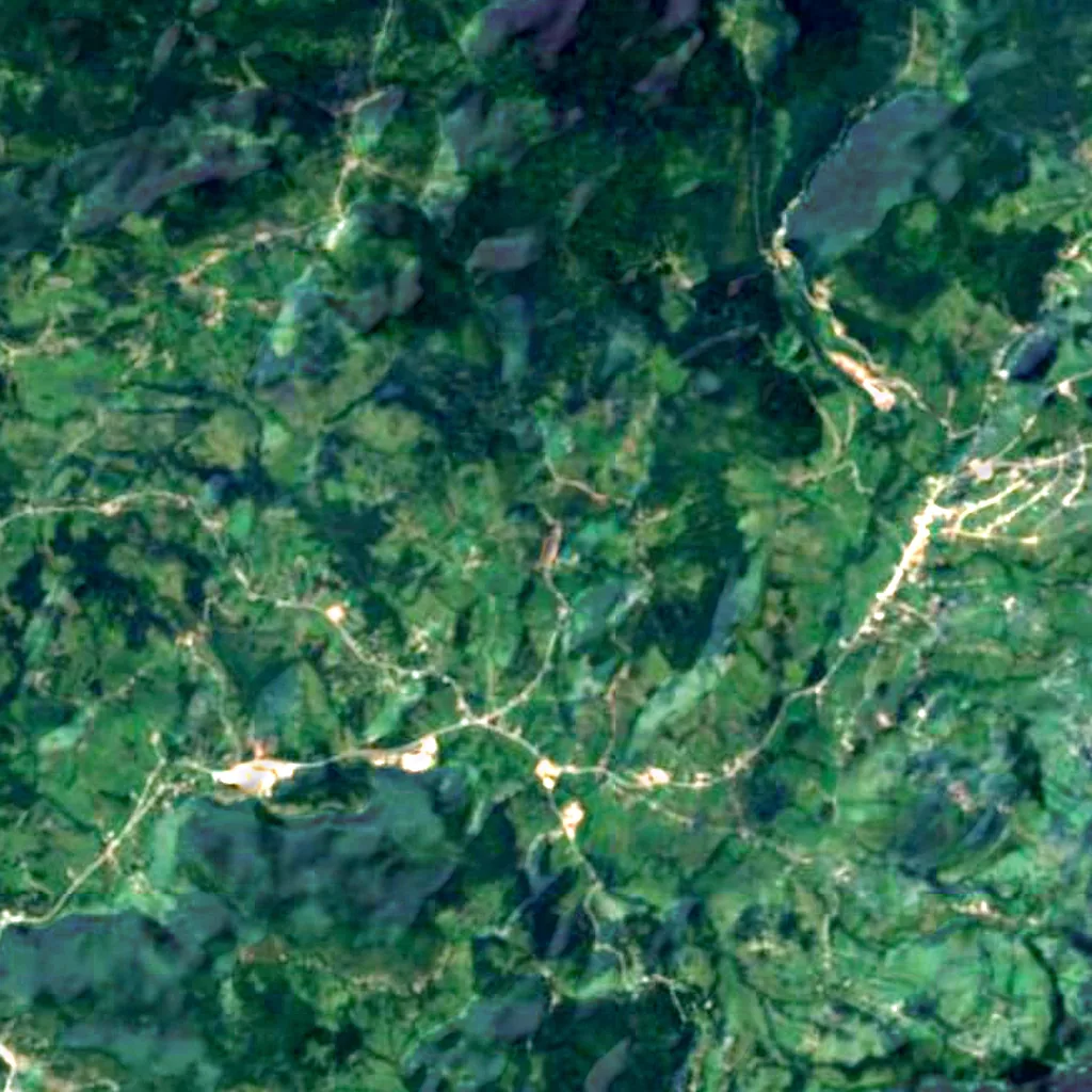 The ground above Orlovača cave (Sentinel-2)