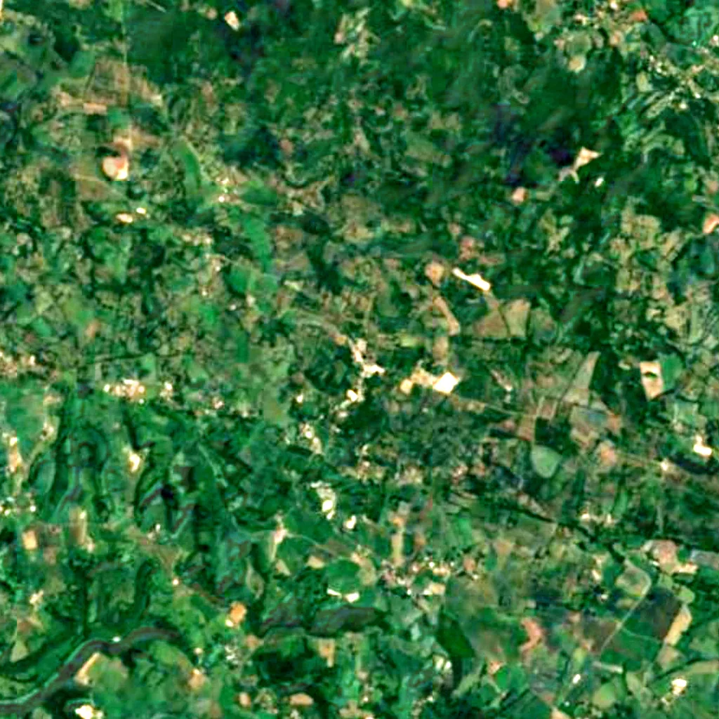 The ground above Padirac Cave (Sentinel-2)