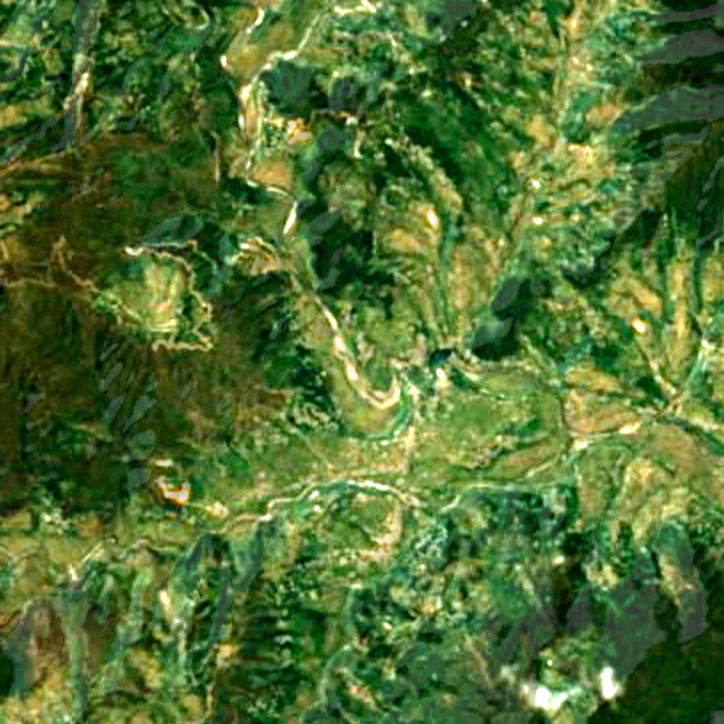 The ground above Patal Bhuvaneshwar (Sentinel-2)