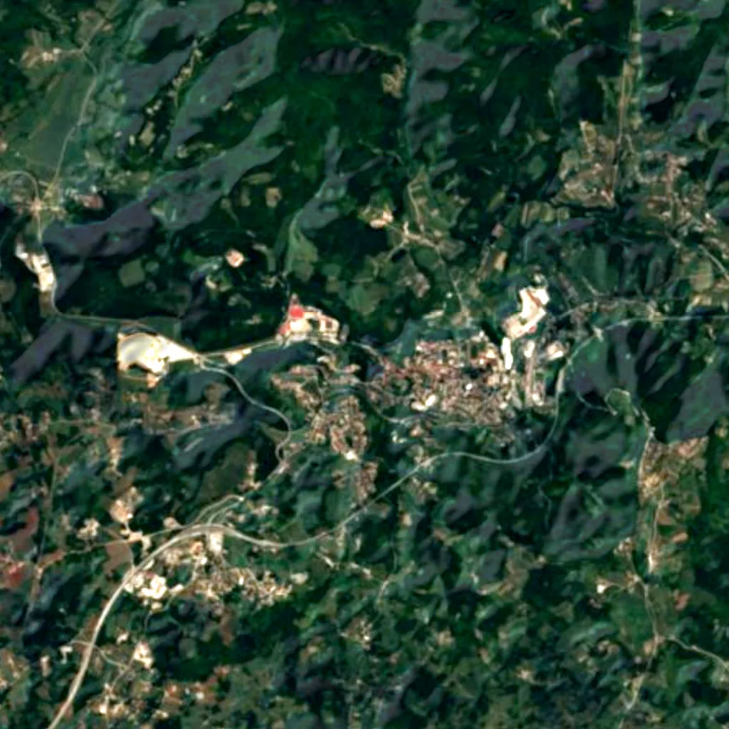 The ground above Pazinska jama (Sentinel-2)