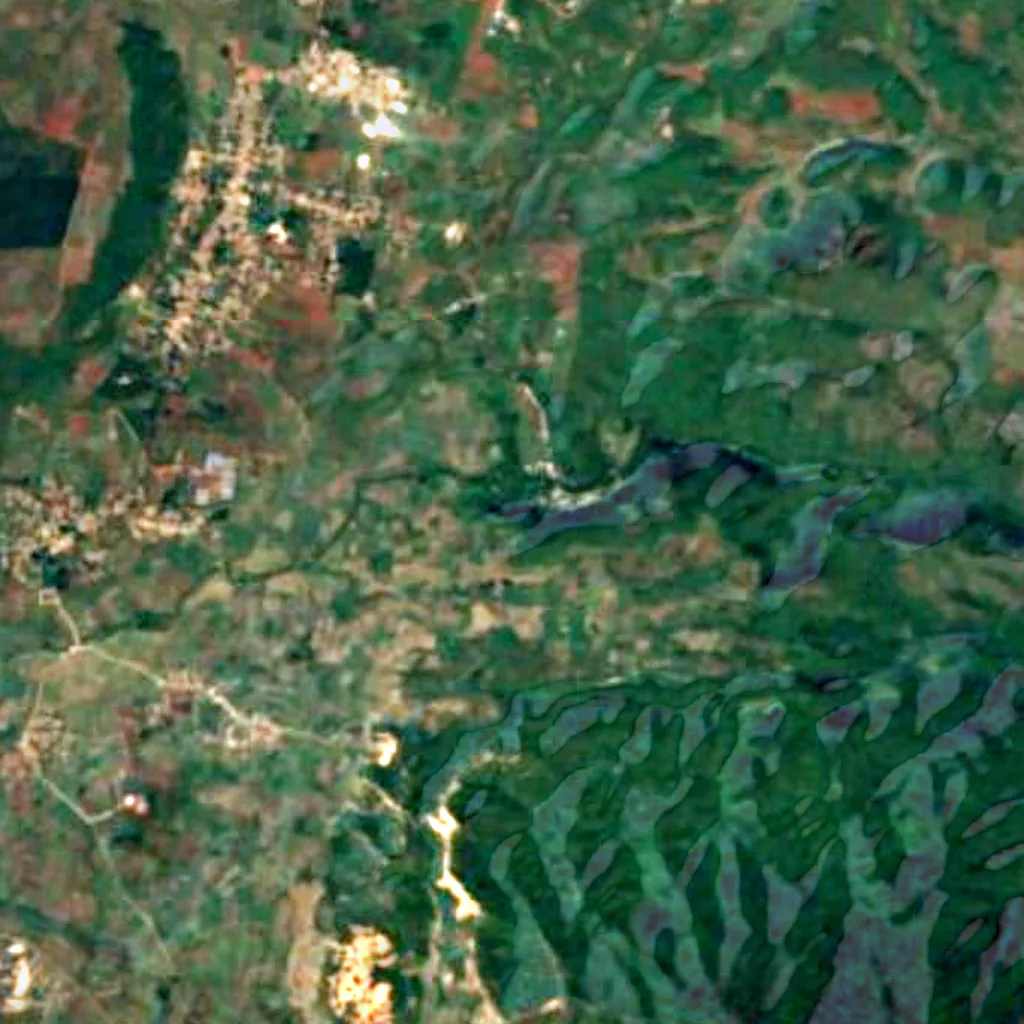 The ground above Peik Chin Myaung Cave (Sentinel-2)