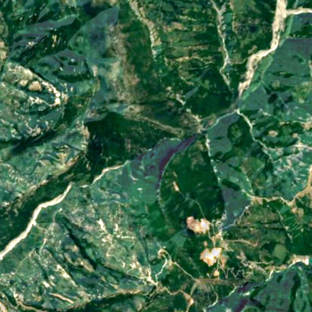 The ground above Pellumbas Cave (Sentinel-2)