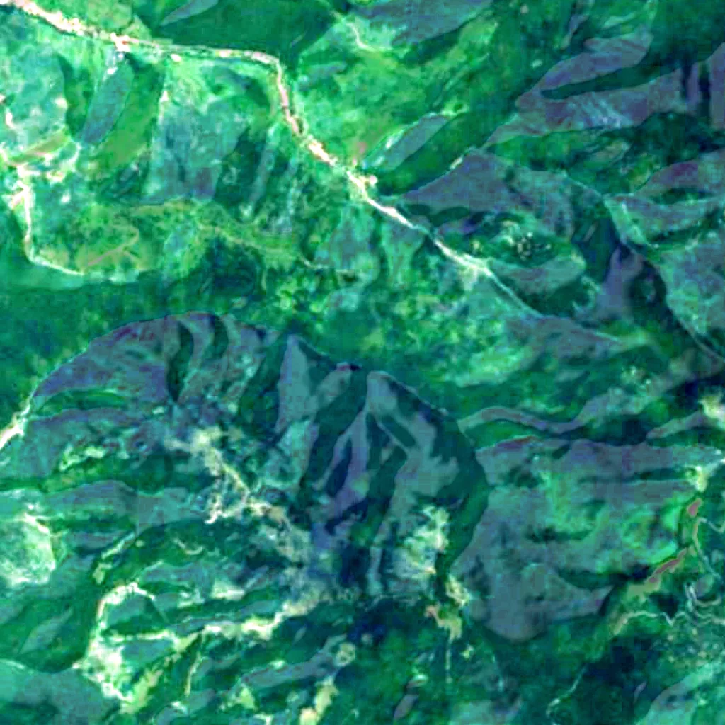 The ground above Peștera Coliboaia (Sentinel-2)