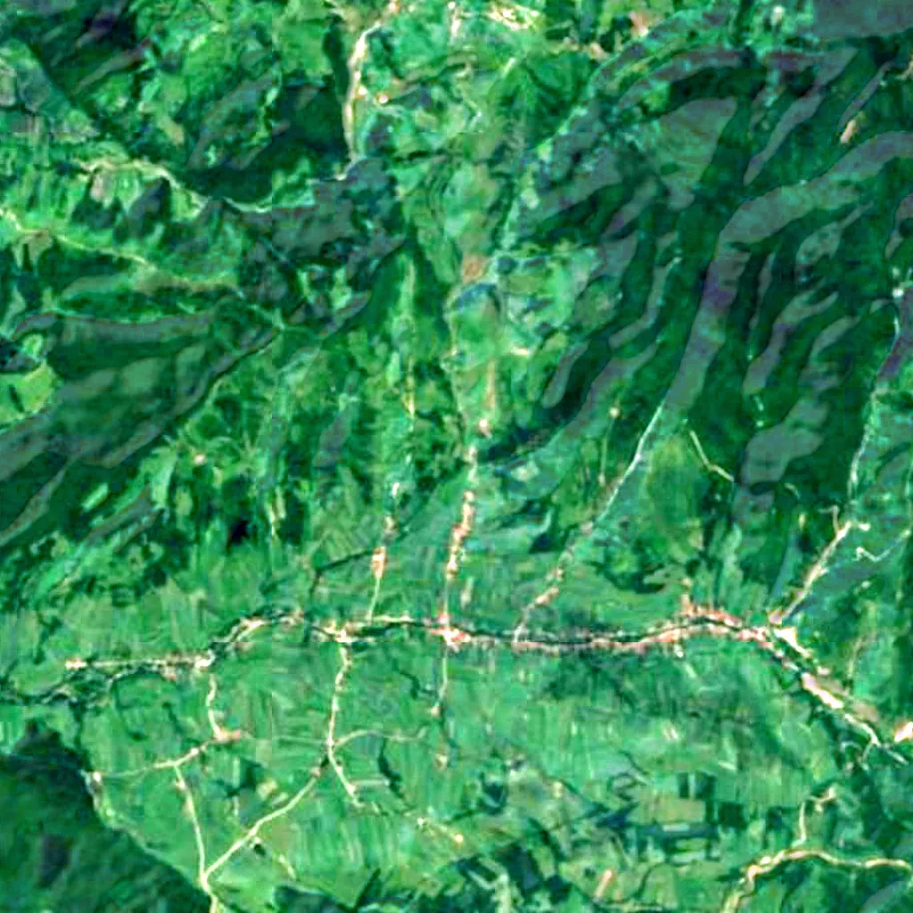 The ground above Peștera Meziad (Sentinel-2)