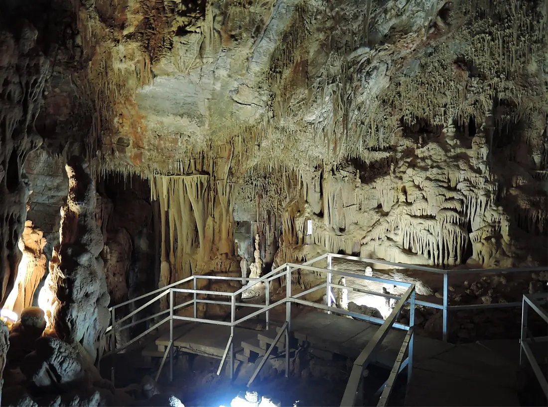 Petralona cave tourist path