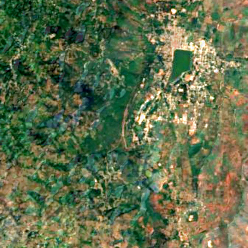 The ground above Pindaya Caves (Sentinel-2)