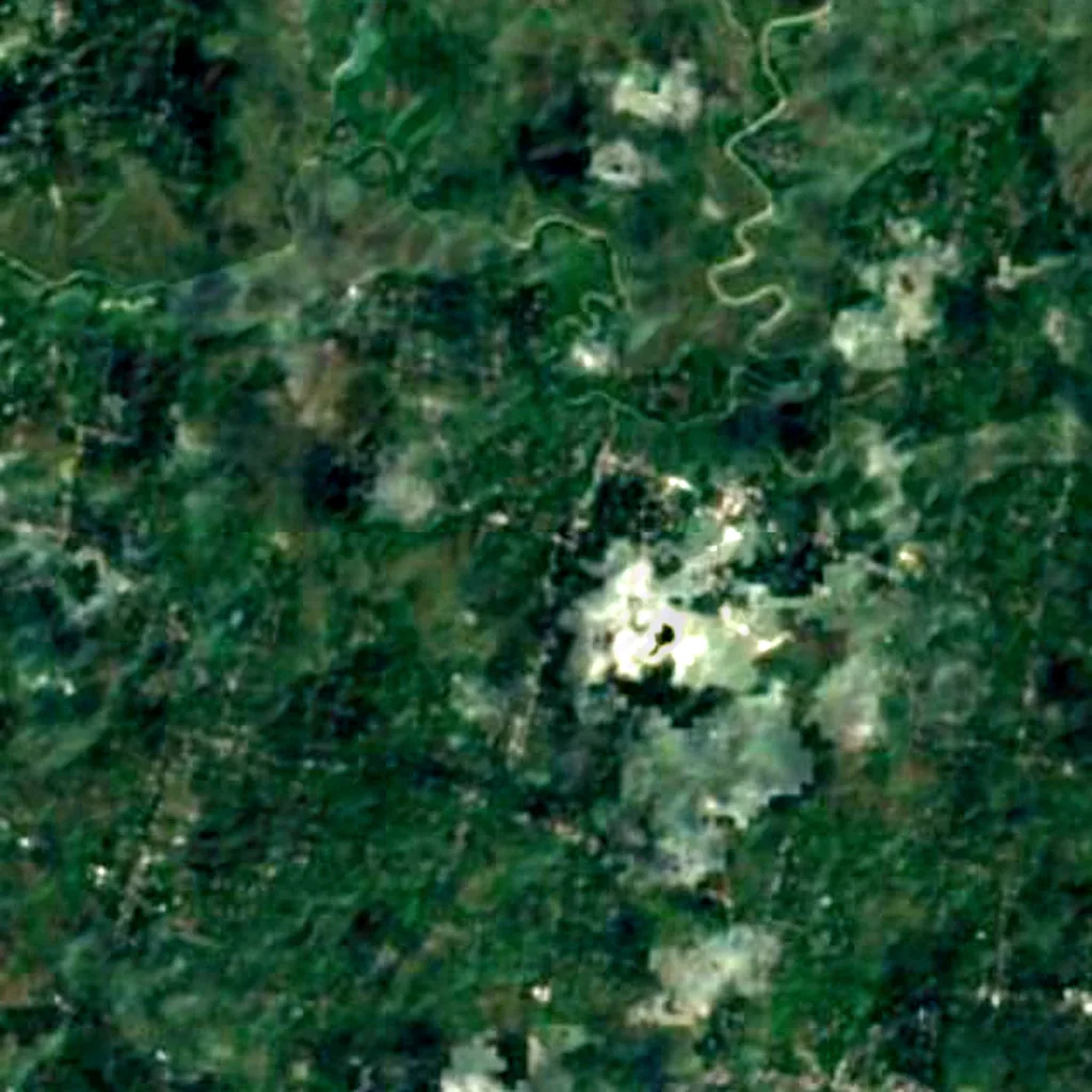 The ground above Pindul Cave (Sentinel-2)