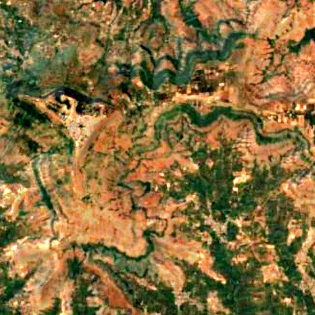 The ground above Pohale caves (Sentinel-2)