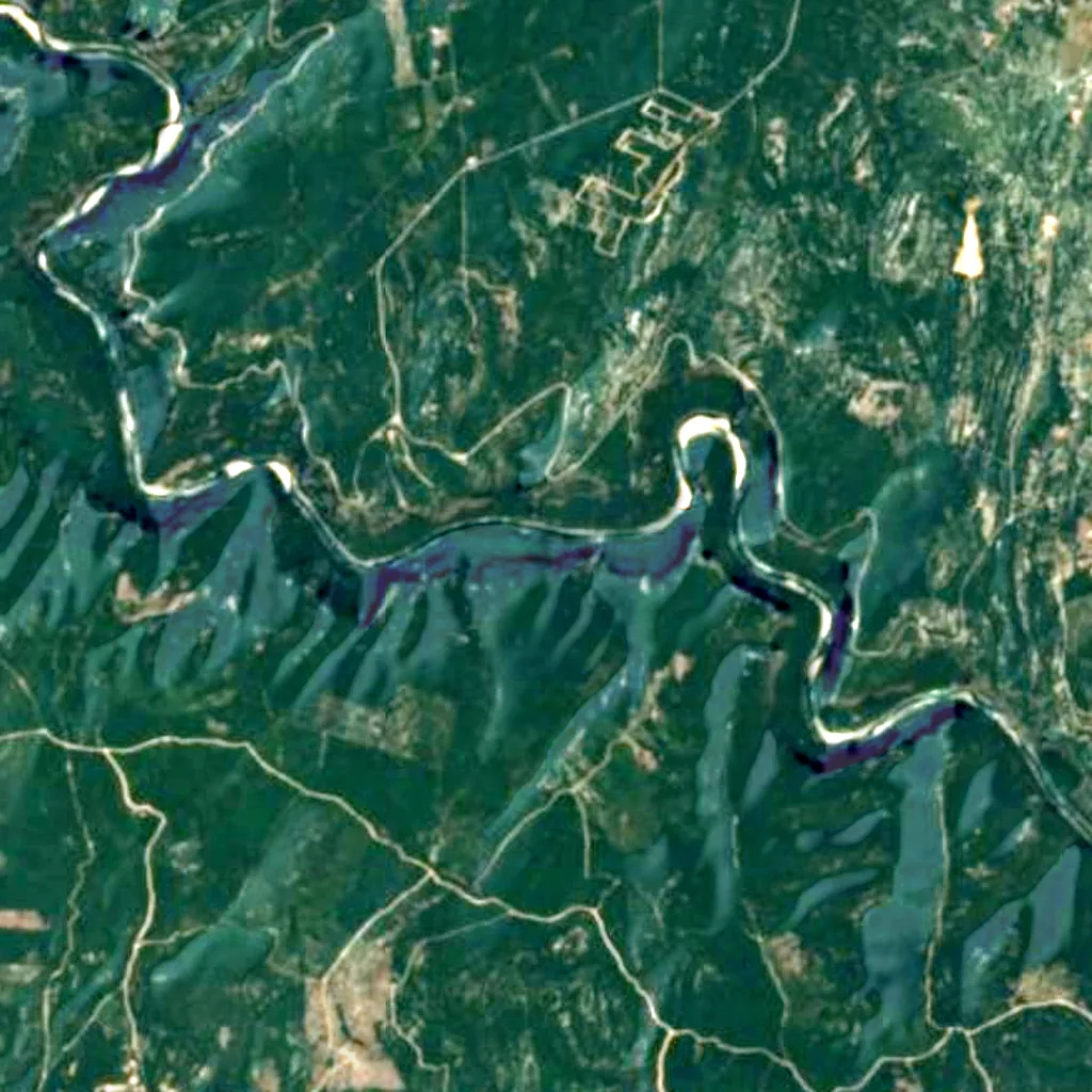 The ground above Points Cave (Sentinel-2)