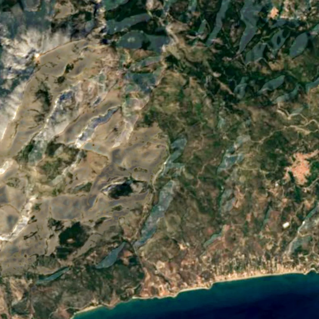 The ground above Pythagoras Cave (Sentinel-2)