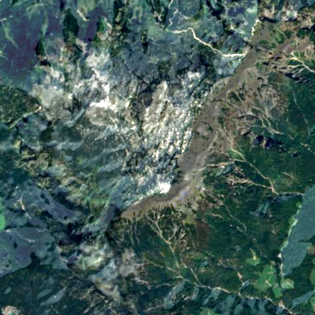 The ground above Riesending cave (Sentinel-2)