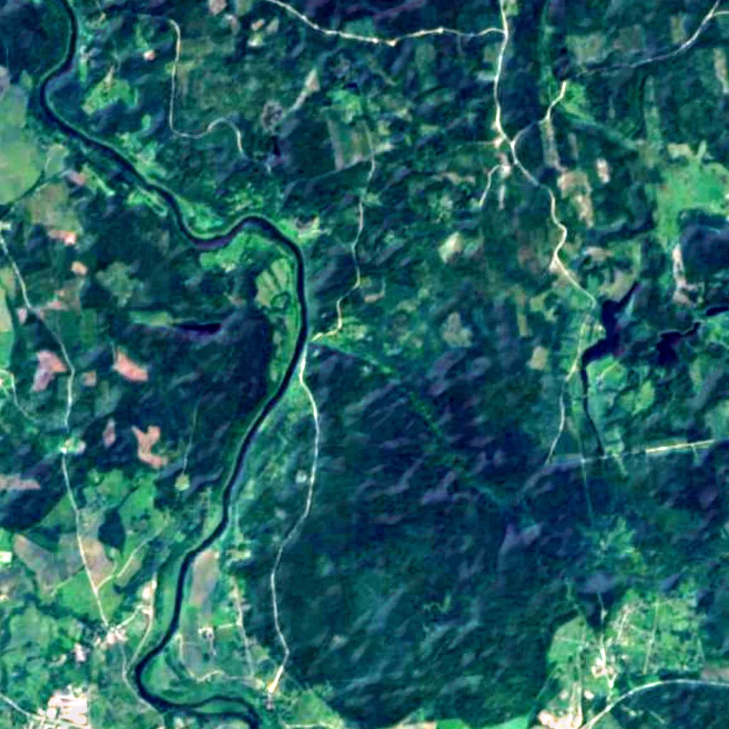 The ground above Riežupe Sand Caves (Sentinel-2)