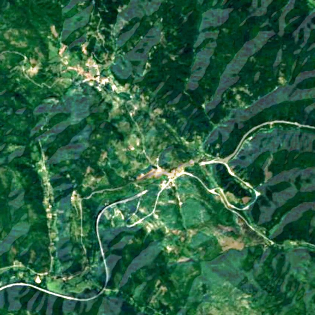 The ground above Riserva naturale speciale delle Grotte di Pietrasecca (Sentinel-2)