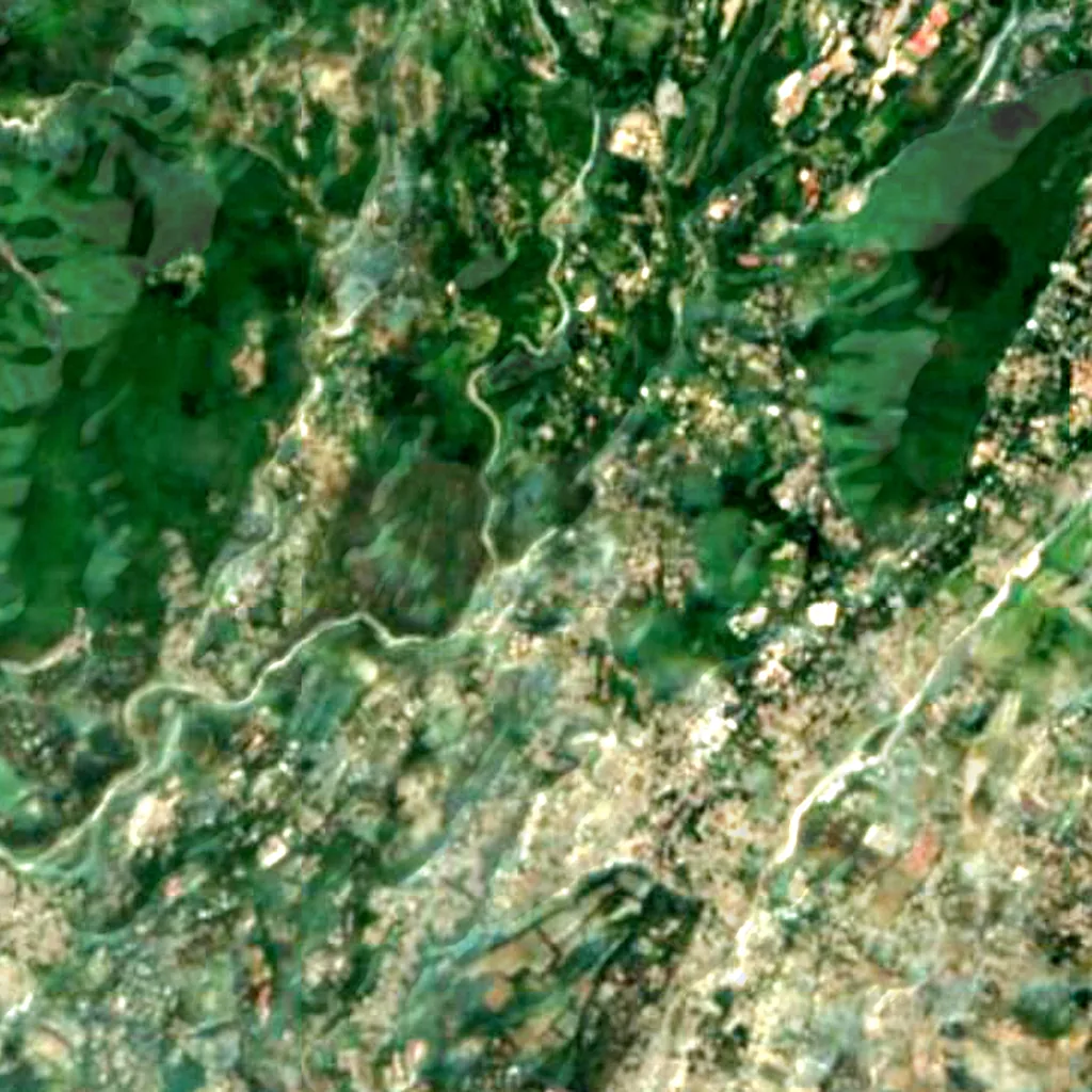 The ground above Robber's Cave (Sentinel-2)