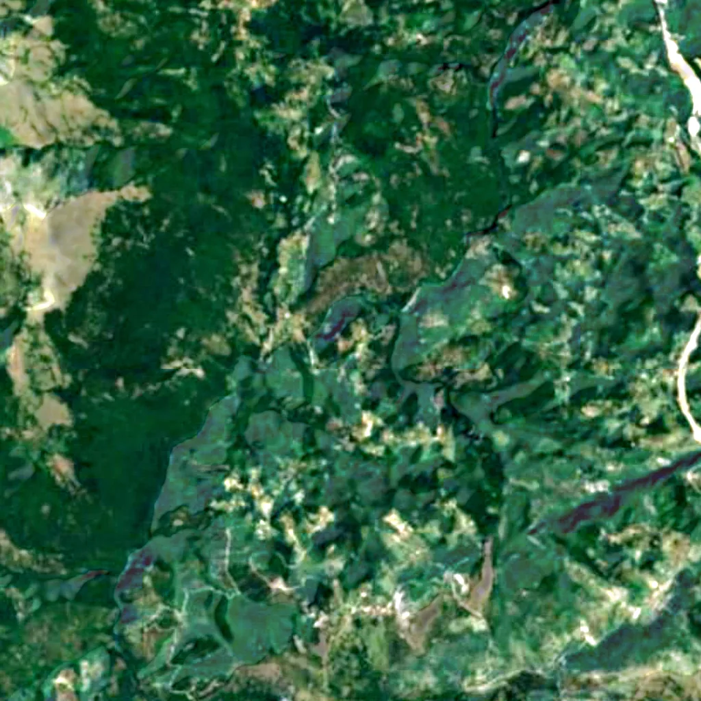 The ground above Romito Cave (Sentinel-2)
