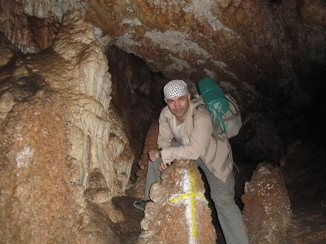 Inside of Roodafshan cave