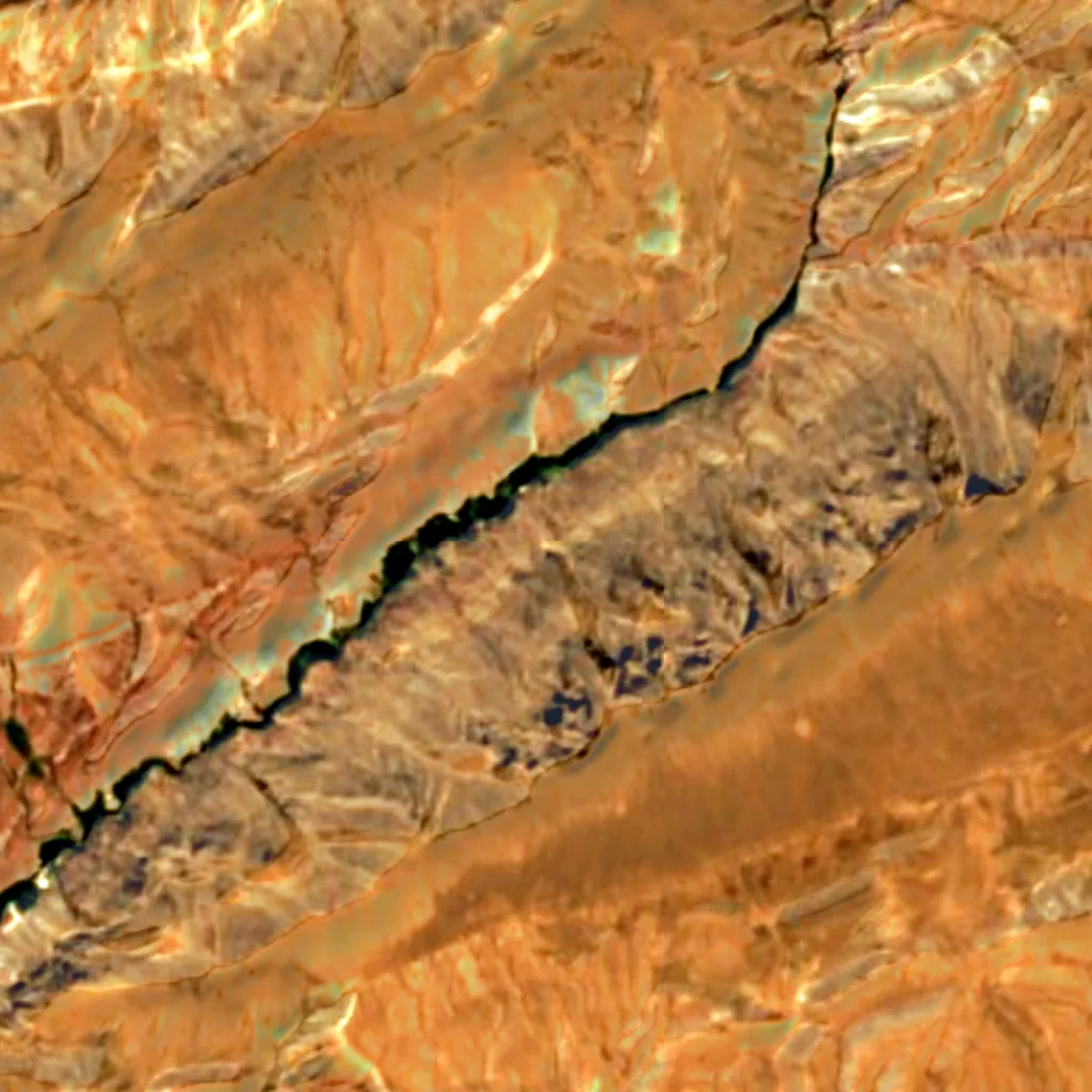 The ground above Rudafshan Cave (Sentinel-2)