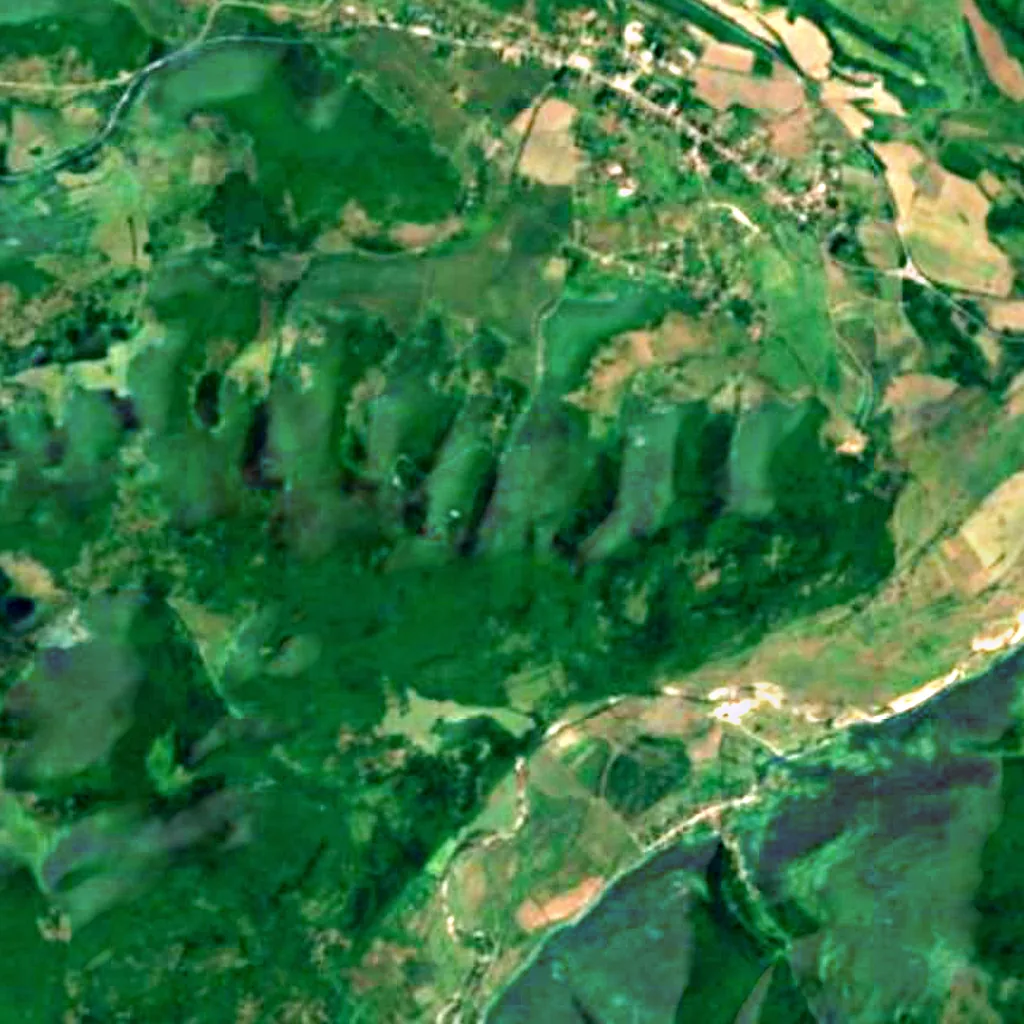 The ground above Saeva dupka cave (Sentinel-2)