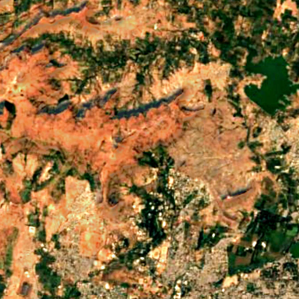 The ground above Sambhajinagar Caves (Sentinel-2)