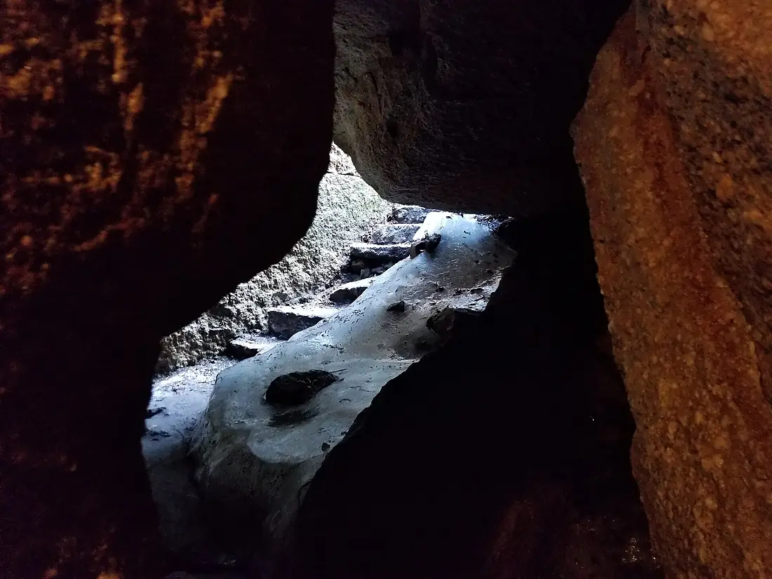 Inside the Sam's Point Ice Caves