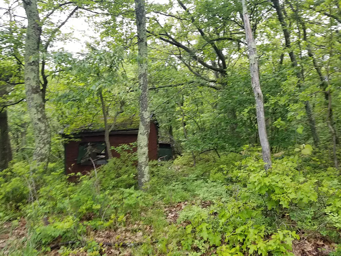 Abandoned cabin at Sam's Point Preserve