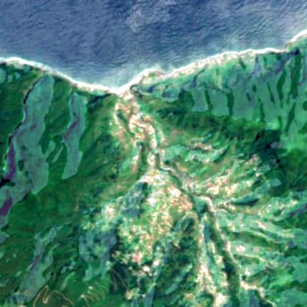 The ground above São Vicente Caves (Sentinel-2)
