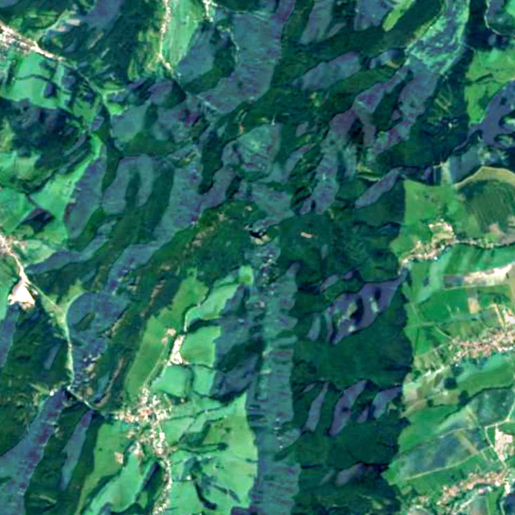 The ground above Šarkania diera (Sentinel-2)