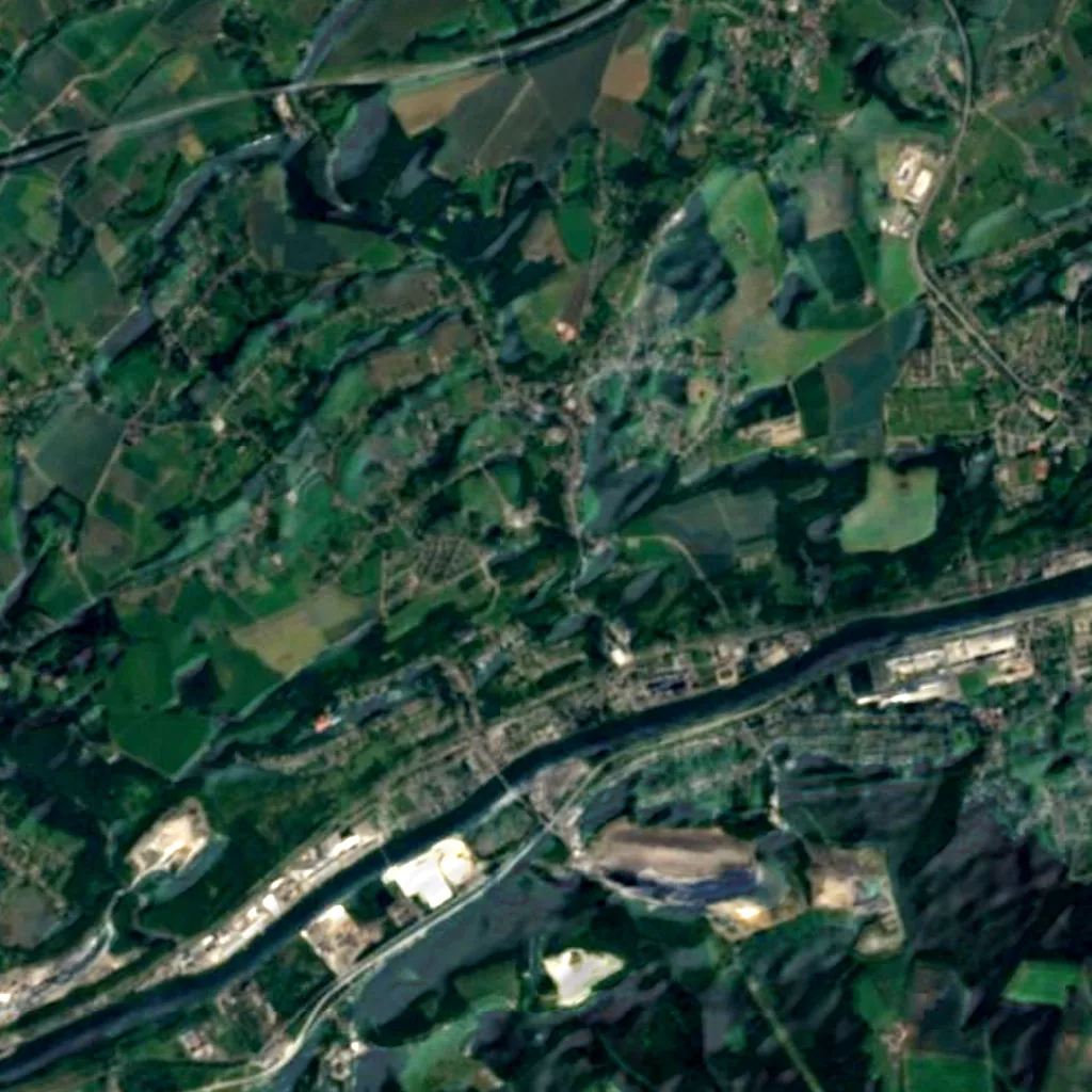 The ground above Schmerling Caves (Sentinel-2)