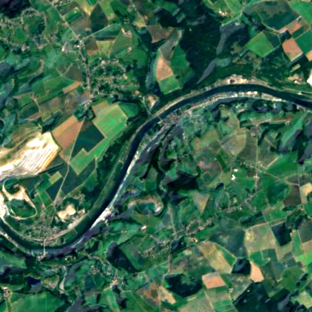 The ground above Scladina (Sentinel-2)