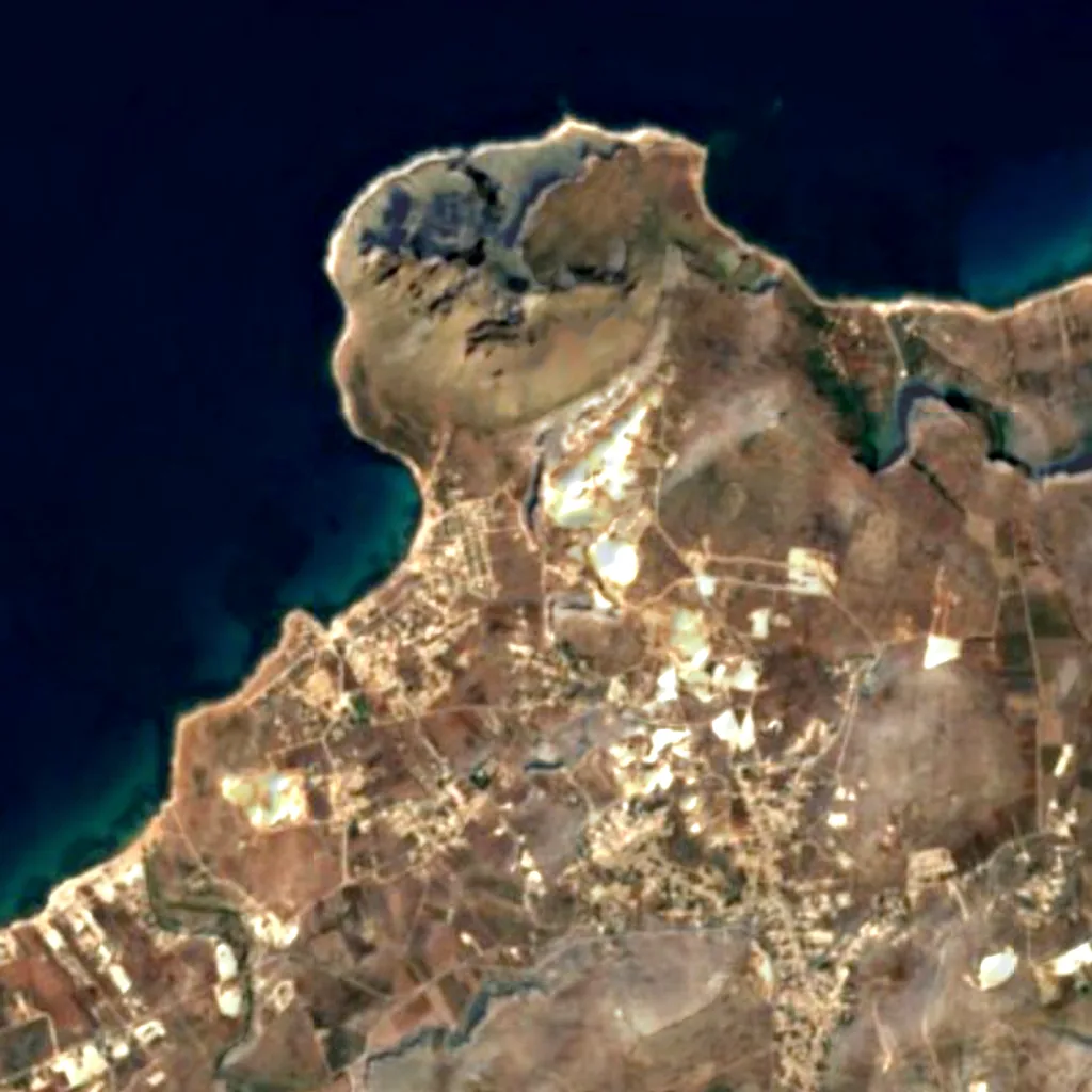 The ground above Scurati Caves (Sentinel-2)